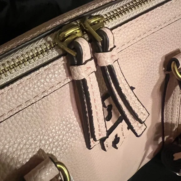 Tory Burch Thea Mini Satchel in Soft Pebbled Pink Leather with Tassels NWT - Picture 4 of 16